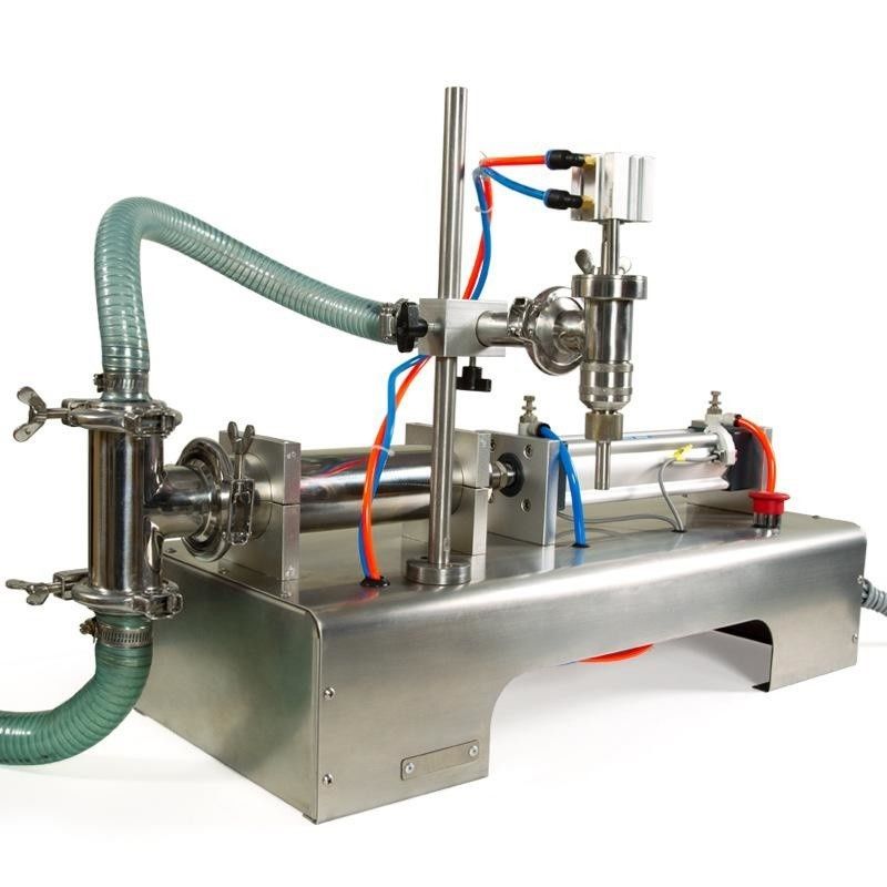 Mesin pengisian cairan horizontal dengan kepala tunggal Pneumatic Semi-otomatis Mesin pengisian piston