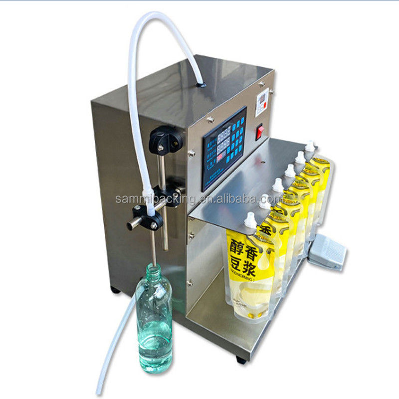 2000ml Spout Bag Liquid Filling Packaging Machine Meja Tipe 2 Kepala