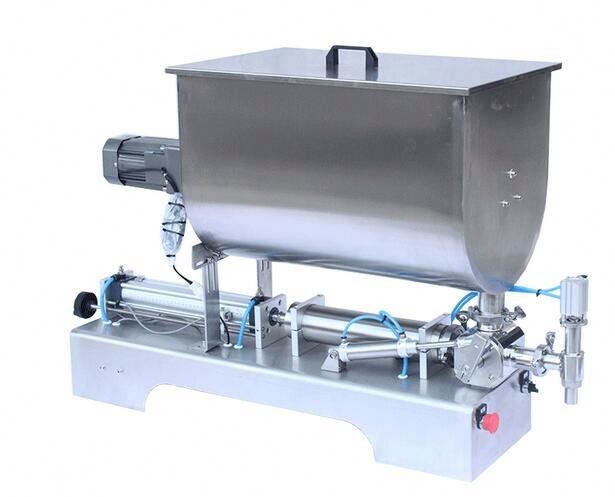 Mesin pengisi pasta cair dengan mixer tipe U hopper