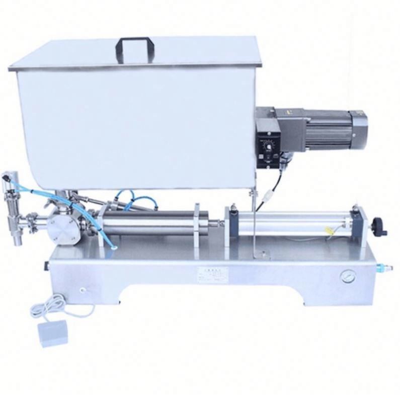 Mesin pengisi pasta cair dengan mixer tipe U hopper