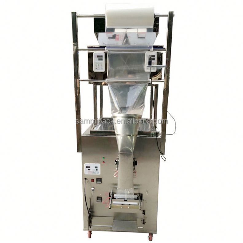 Otomatis 500-1000g Double Head Flour and Wash Powder Filling Machine Menimbang dan Kemasan Kantong untuk Makanan