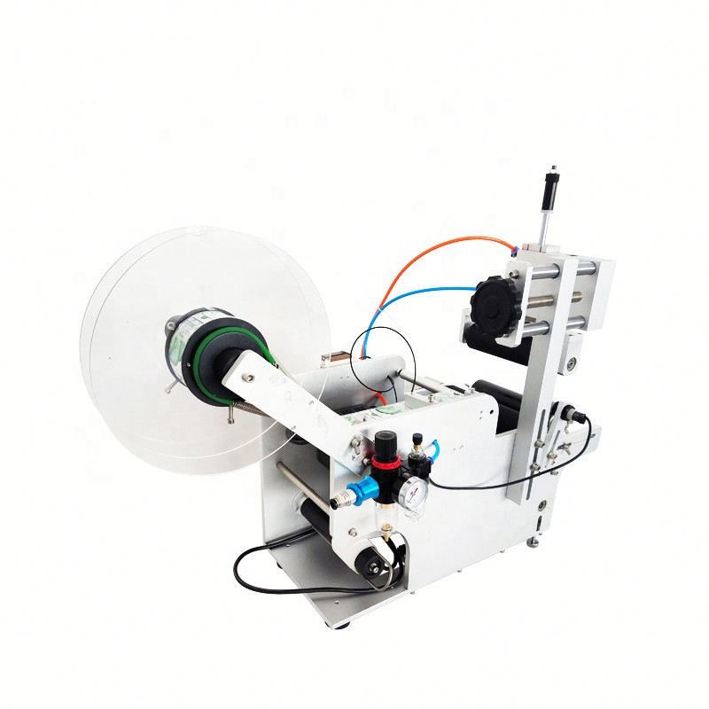 Desktop Adhesive Sticker Semi Otomatis Botol Label Applicator Tipe Pneumatic