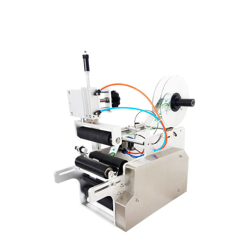 Desktop Adhesive Sticker Semi Otomatis Botol Label Applicator Tipe Pneumatic