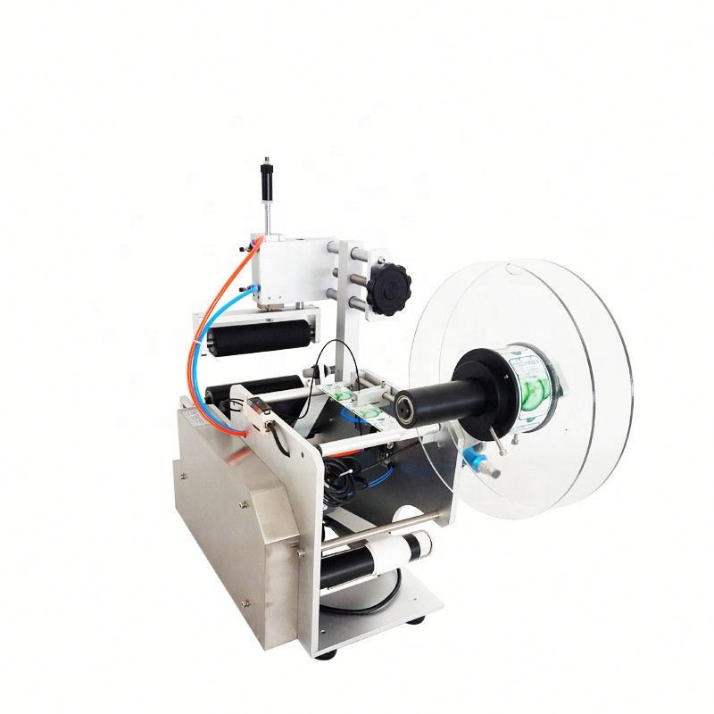 Desktop Adhesive Sticker Semi Otomatis Botol Label Applicator Tipe Pneumatic