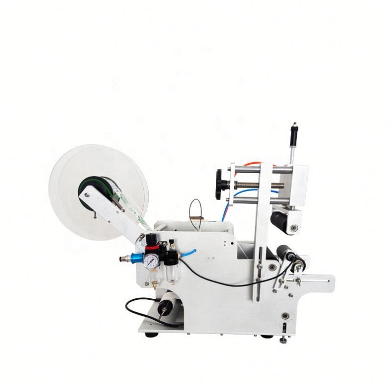 Desktop Adhesive Sticker Semi Otomatis Botol Label Applicator Tipe Pneumatic