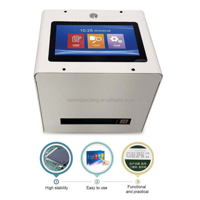 5 Inch Static Intelligent Inkjet Coder Qr Code Tanggal kadaluarsa Label Logo Printer Inkjet