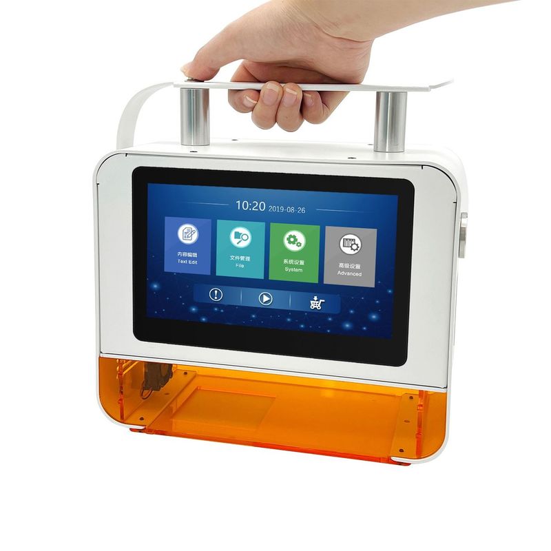 220V 50HZ Handheld Laser Marking Machine Untuk Keterlambatan Tanggal Batch Code QR Code
