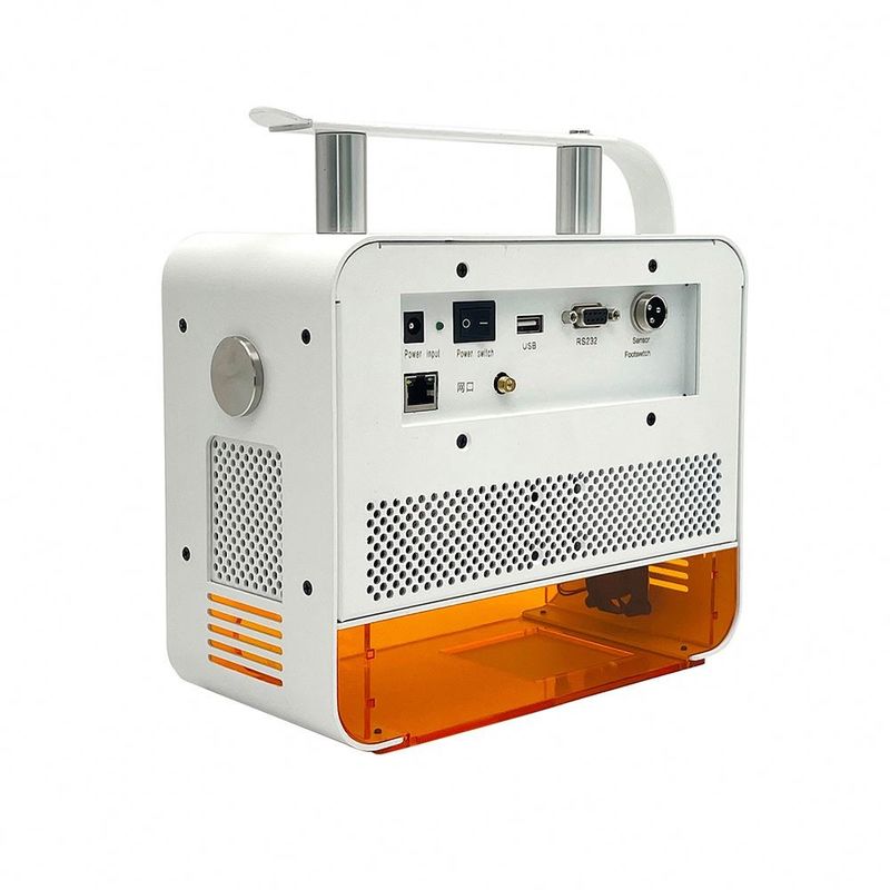 220V 50HZ Handheld Laser Marking Machine Untuk Keterlambatan Tanggal Batch Code QR Code