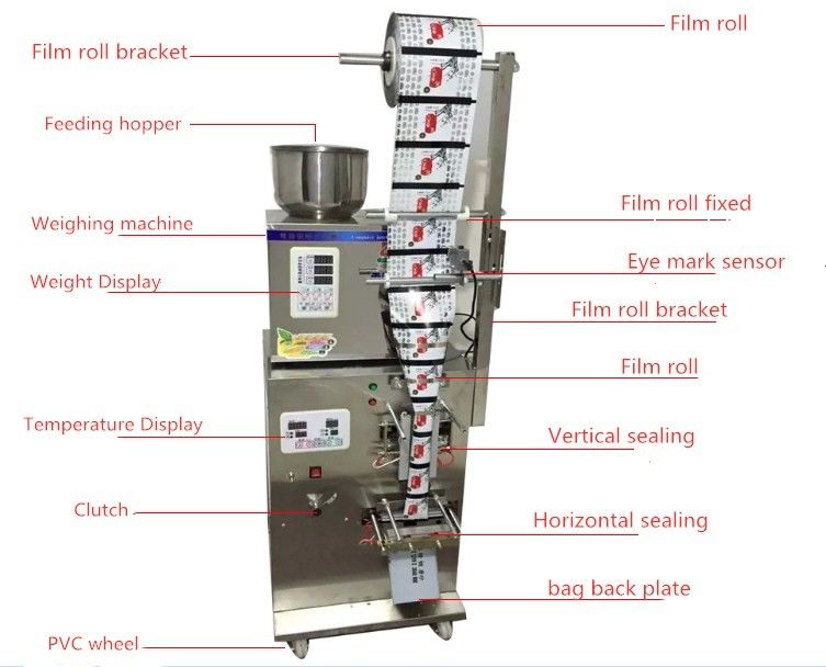 Pabrik Jual Langsung Otomatis Tas Teh Kemasan Mesin Powder Sachet Packing Mesin Penutup Mesin Plastik Packagin