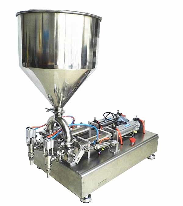 220V Mesin Penuh Krim Semi Otomatis Kepala Ganda untuk saus ketchup pasta kosmetik