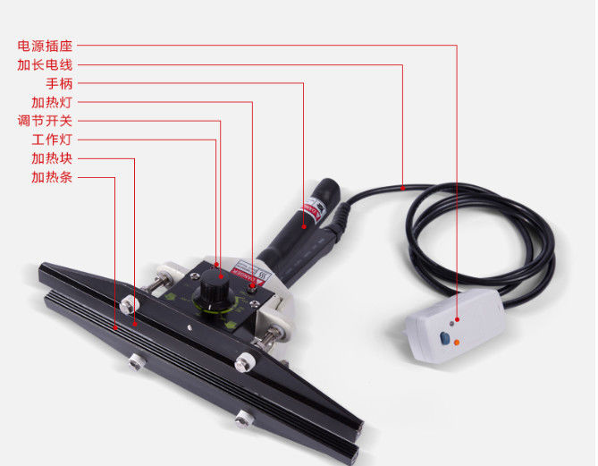 Mesin Penyegelan Impulse Panas Langsung Handheld Listrik Komposit Aluminium Foil Kraft Paper Packing Sealer