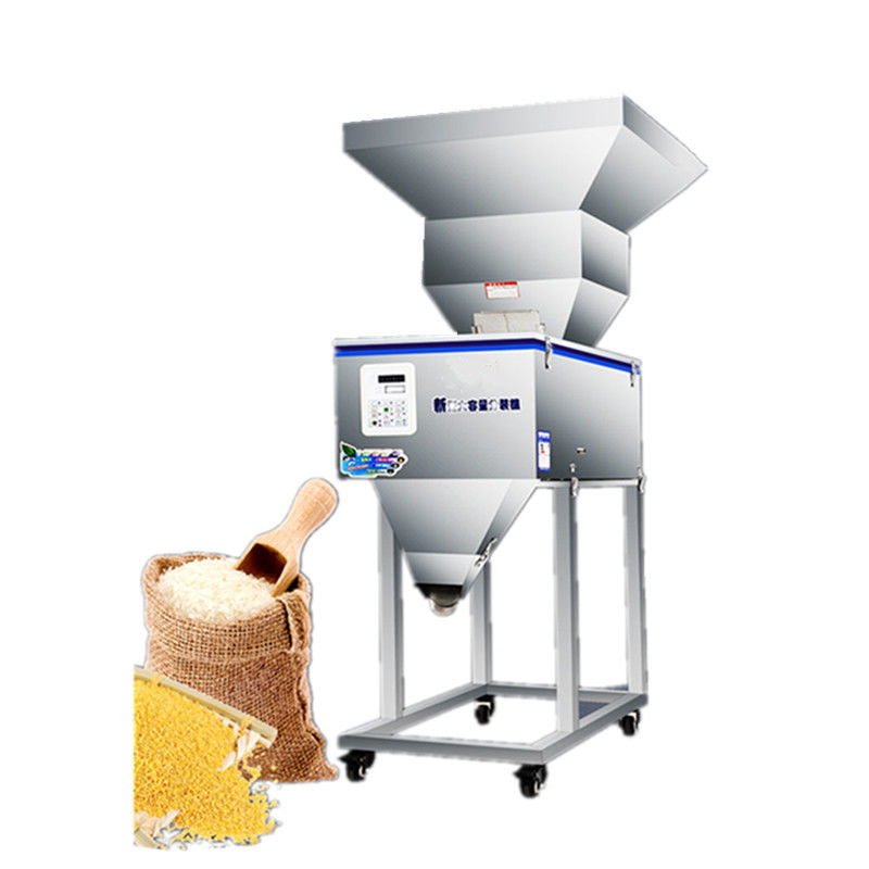 100-3000g Semi Otomatis Granule / Powder / Rice / Coffee / Spice Weighing Mesin pengisian dengan corong besar