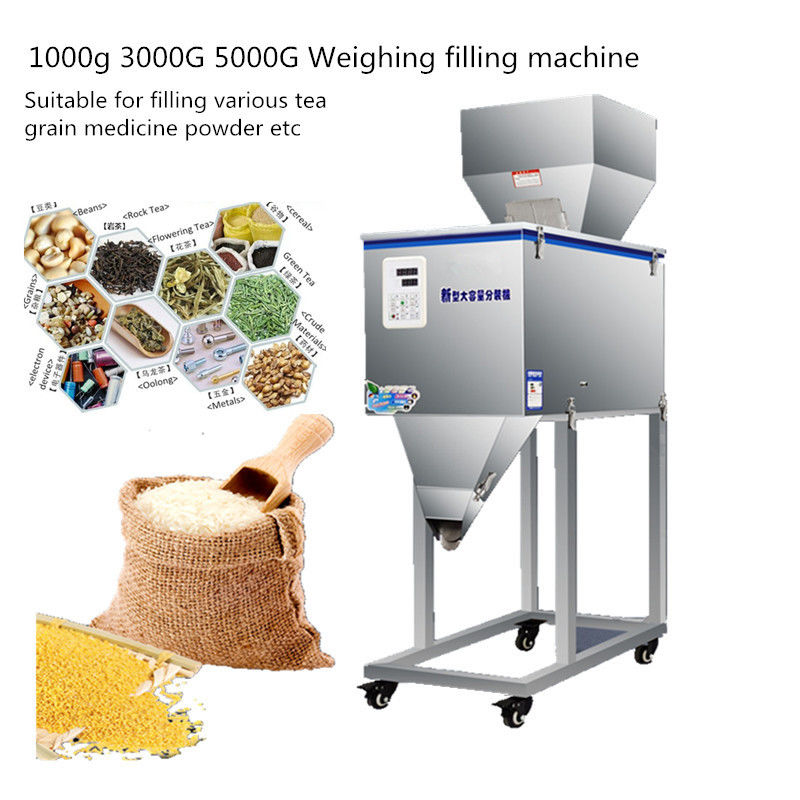 50-3000G Kacang-kacangan Permen Kentang Popcorn Kopi Teh Menimbang Mesin Pengemasan