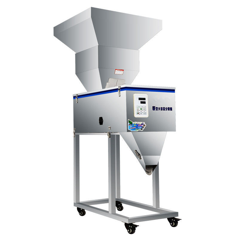 100-3000g Semi Otomatis Granule / Powder / Rice / Coffee / Spice Weighing Mesin pengisian dengan corong besar