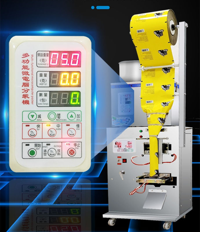 Produk Baru SMFZ-70 Otomatis Sachet Salt Filling Packing Sealing Machine Mesin Kayu Untuk Rempah-rempah Powder / kacang / biji-bijian / beras