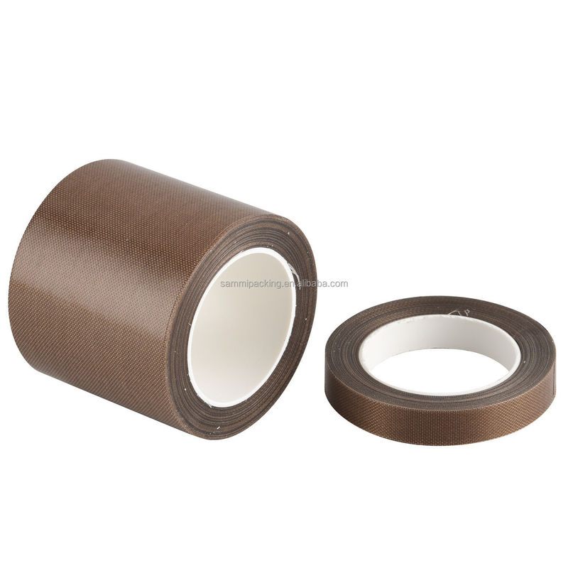 Pita serat kaca berlapis PTFE cokelat untuk pengelasan dan penyegelan Lebar sabuk 13/15/19/25/30/50MM