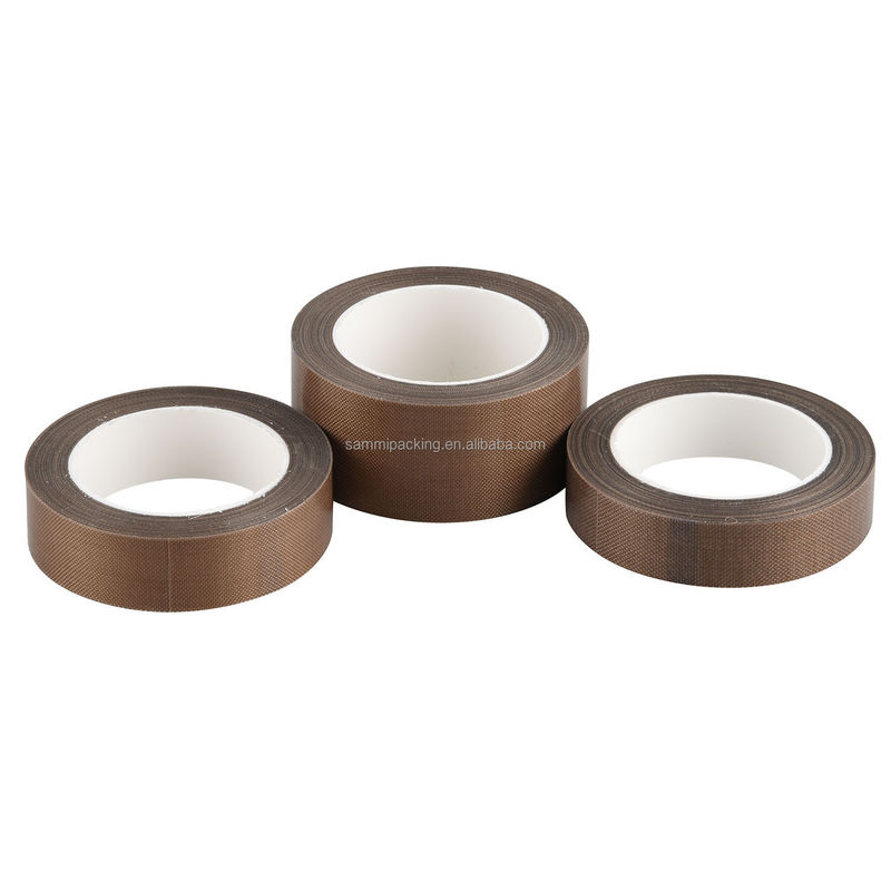 Pita serat kaca berlapis PTFE cokelat untuk pengelasan dan penyegelan Lebar sabuk 13/15/19/25/30/50MM