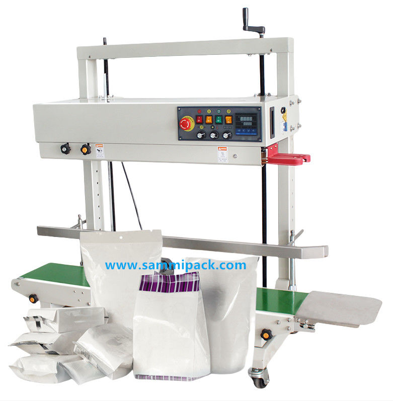 FRD-1200V Electric Semi Automatic Heat Sealer Machine Untuk Segel Kantong Plastik Vertikal Kontinyu Untuk Minuman Kantong Kayu