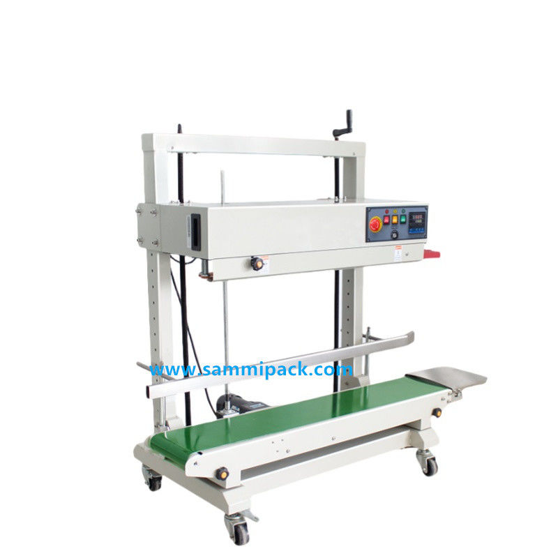 FRD-1200V Electric Semi Automatic Heat Sealer Machine Untuk Segel Kantong Plastik Vertikal Kontinyu Untuk Minuman Kantong Kayu
