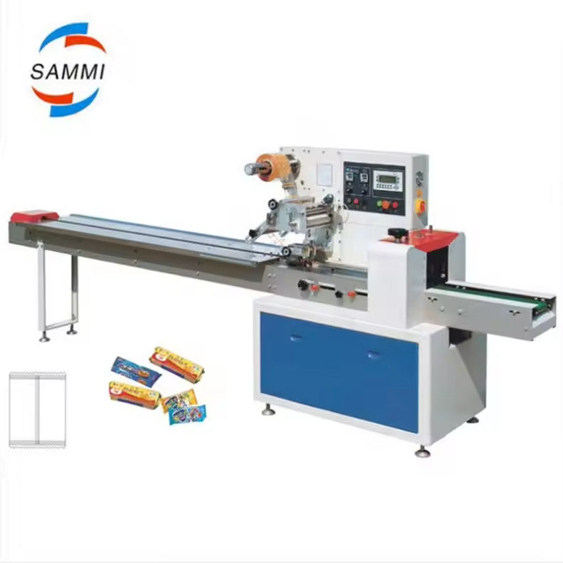 Mesin Pengemasan Horisontal Otomatis Untuk Membakar Roti Burger Donut Food Pillow Aliran Mesin Pengemasan Harga Packing Line