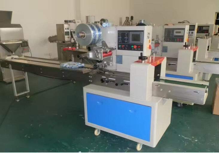 Mesin Pengemasan Horisontal Otomatis Untuk Membakar Roti Burger Donut Food Pillow Aliran Mesin Pengemasan Harga Packing Line