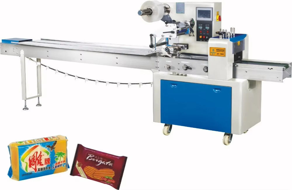Otomatis Pembungkus Horisontal Aliran Paket Packing Mesin Es Krim Lolly Popsicle Packing Mesin