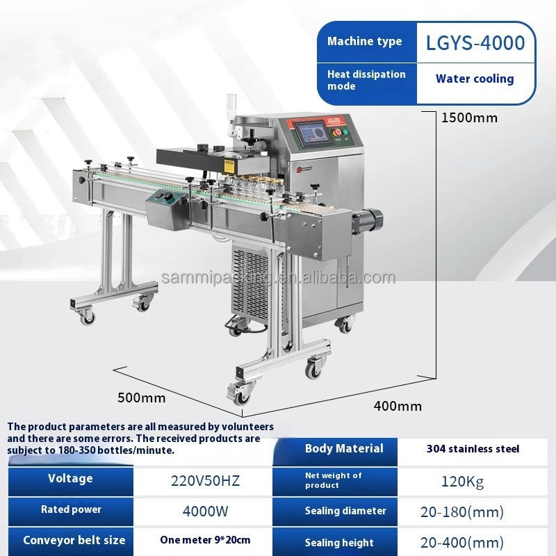 Automatic Floor Type Continuous Induction Sealing Machine Induction Heat Sealer Untuk Botol Plastik Kecil