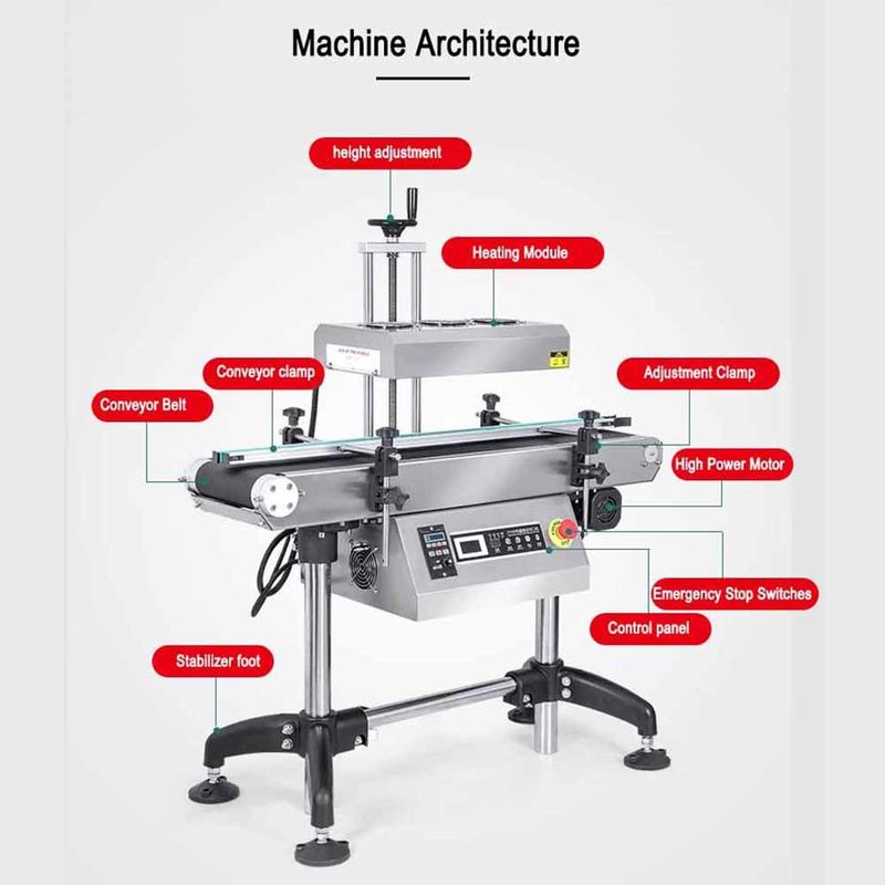 Aluminium Foil Botol Sealer Elektromagnetic Induction Heat Sealing Machine untuk Minuman Kaleng Barel Paper Glass Packaging Gear