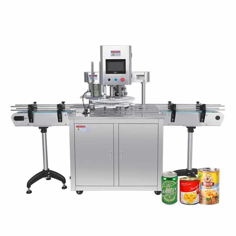 Full Automatic Pneumatic Can Sealer Untuk Makanan Dan Aplikasi Kimia Sealing Height Disesuaikan