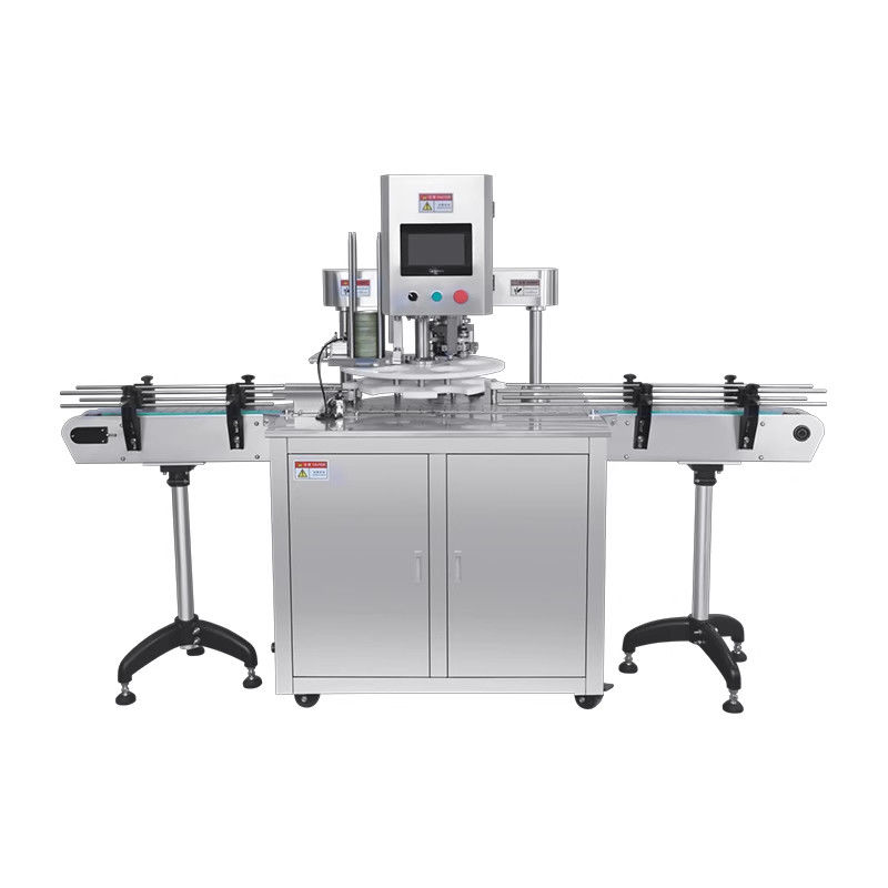 Full Automatic Pneumatic Can Sealer Untuk Makanan Dan Aplikasi Kimia Sealing Height Disesuaikan