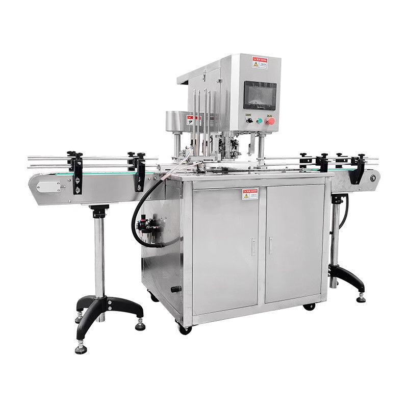 Full Automatic Pneumatic Can Sealer Untuk Makanan Dan Aplikasi Kimia Sealing Height Disesuaikan