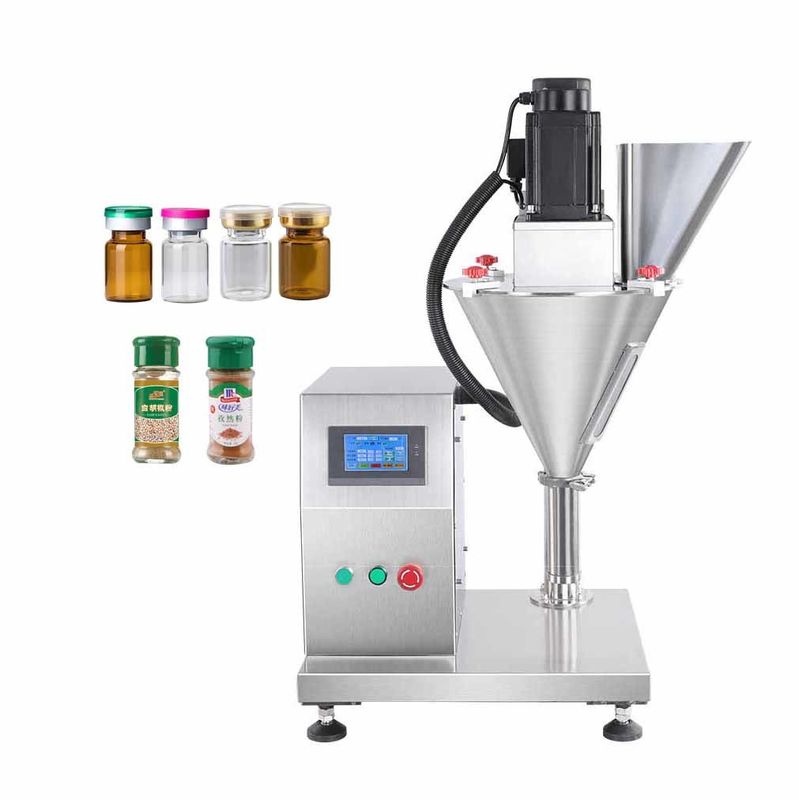 Mudah dioperasikan Semi-otomatis Single Head Power Filler Volume kecil bubuk halus Auger Mesin Pengisian