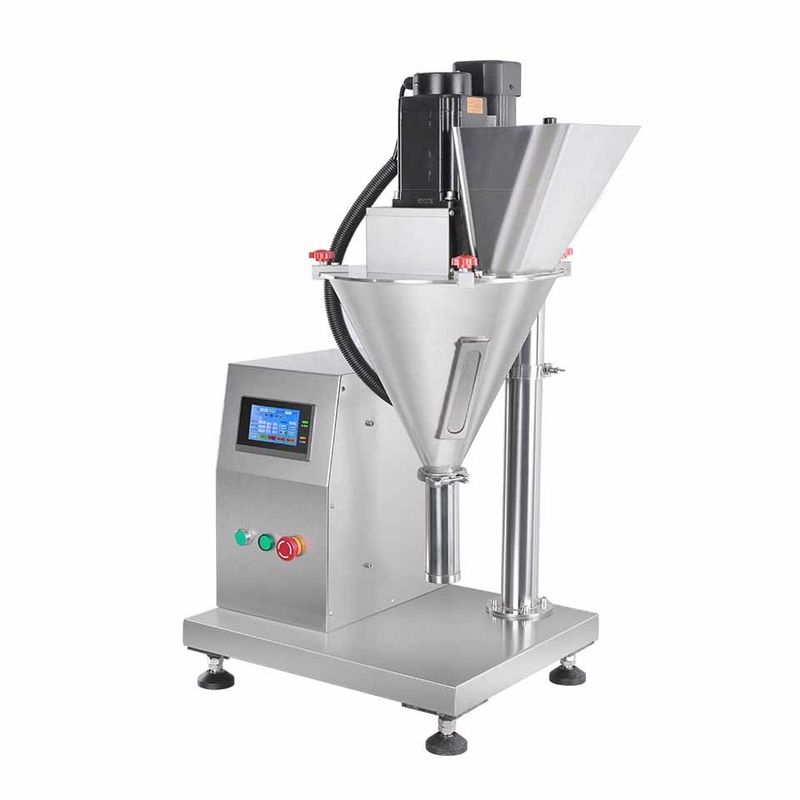 Mudah dioperasikan Semi-otomatis Single Head Power Filler Volume kecil bubuk halus Auger Mesin Pengisian