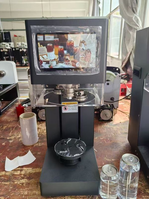 Layar sentuh Mesin Penjaminan Kaleng Cacing Kaleng Sealer Soda Pop Mesin Penjaminan Kaleng Mesin Penjaminan Kaleng Plastik