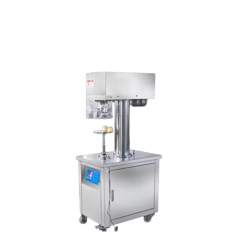 Vertikal Tin Can Sealer Komersial Semi-Automatic Can Sealing Machine untuk Plastic Can Aluminium Can