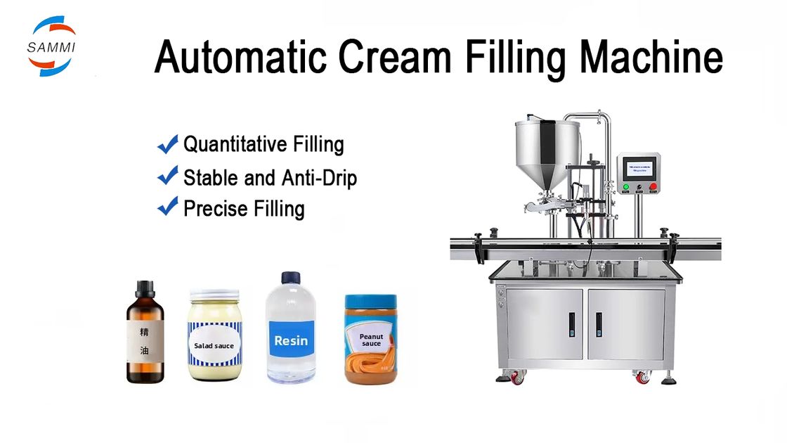 Operasi Mudah Servo Rotor Pompa Otomatis Penuh Mesin Paste Cairan Untuk Madu Kental Cairan Mentega Kecap