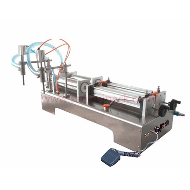 Mesin Pengisi Cairan Pneumatik Nozel Ganda untuk Mengisi Sampo, Minyak, Bahan Kimia G1WY-2Y-500