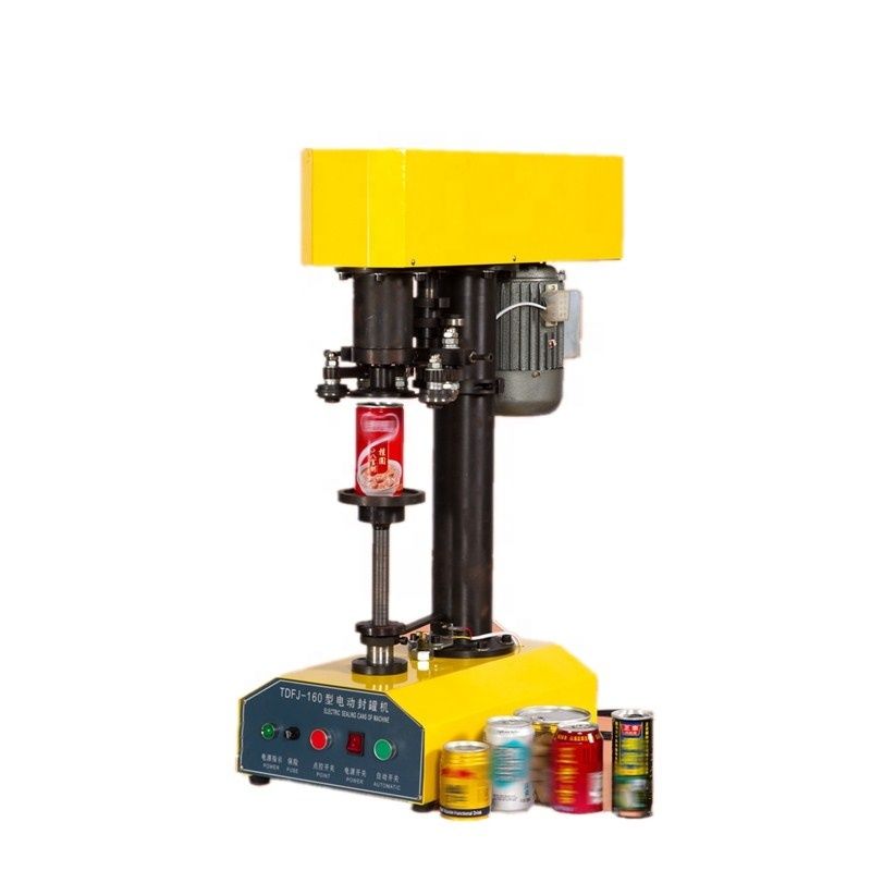 Penjualan Panas TDFJ-160 Kaleng Makanan Wadah Stoples Plastik Tutup Kaleng Aluminium Bir Mesin Penyegel Kaleng