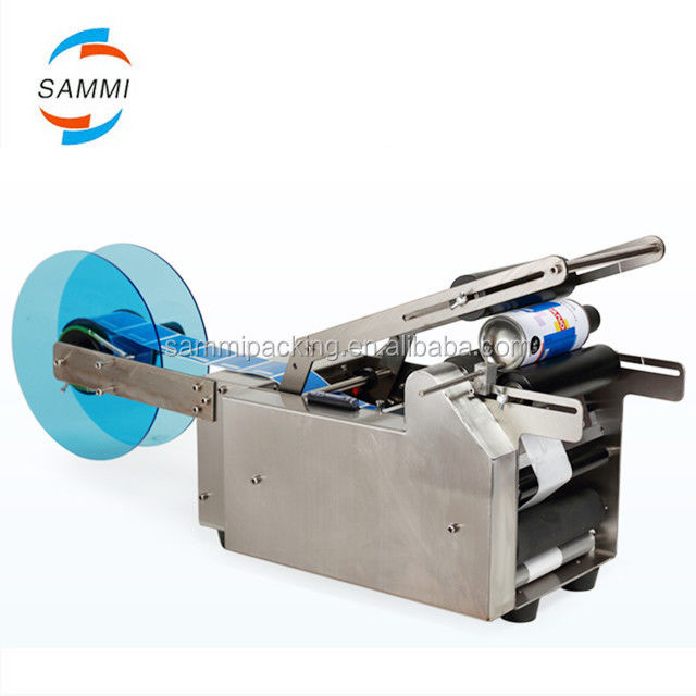MT-50 Semi Automatic Round Wine Bottle Paper Sticker Labeling Machine untuk Pet Botol Kaleng