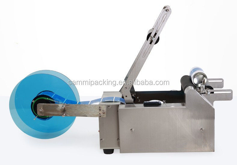 MT-50 Semi Automatic Round Wine Bottle Paper Sticker Labeling Machine untuk Pet Botol Kaleng