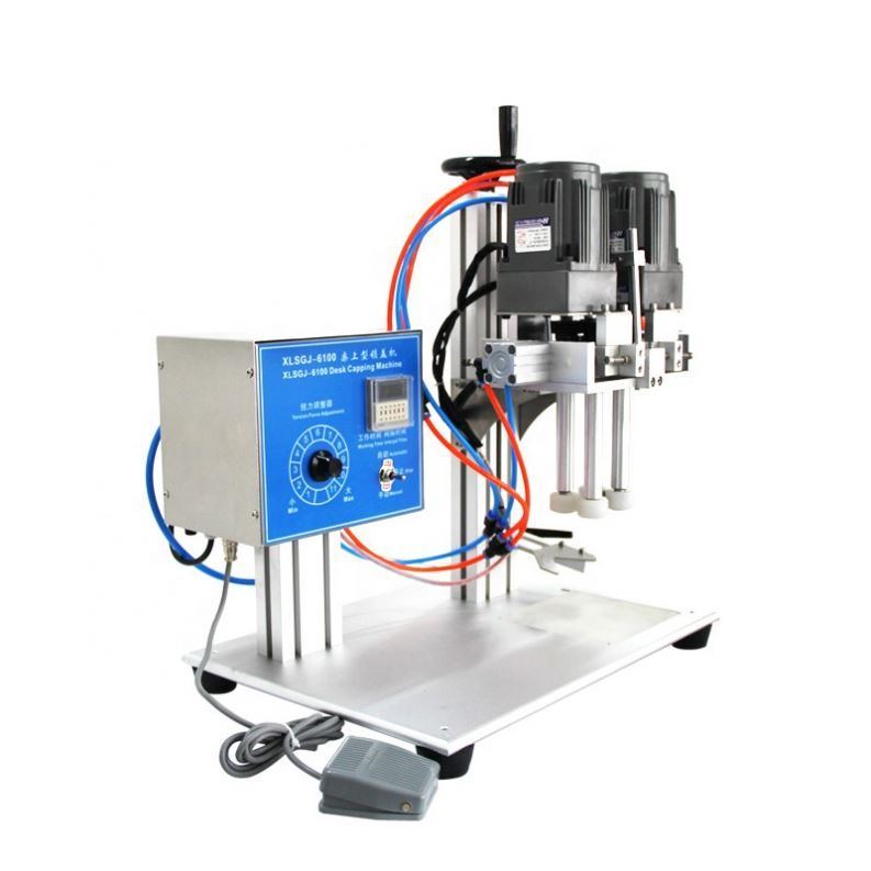 Spray Caps Capping Machine, Mesin Penutup Botol Semi-otomatis untuk Shampoo, Shower Gels