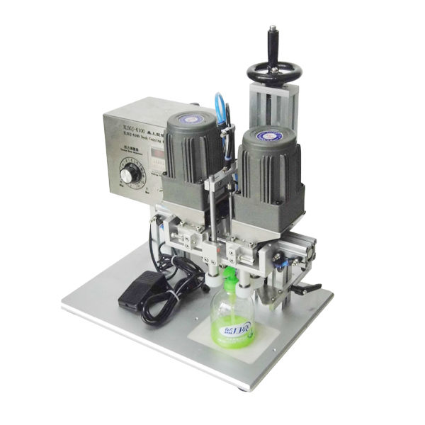 Spray Caps Capping Machine, Mesin Penutup Botol Semi-otomatis untuk Shampoo, Shower Gels