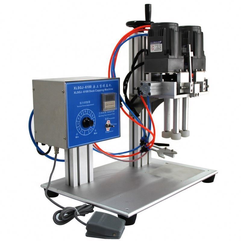 Spray Caps Capping Machine, Mesin Penutup Botol Semi-otomatis untuk Shampoo, Shower Gels