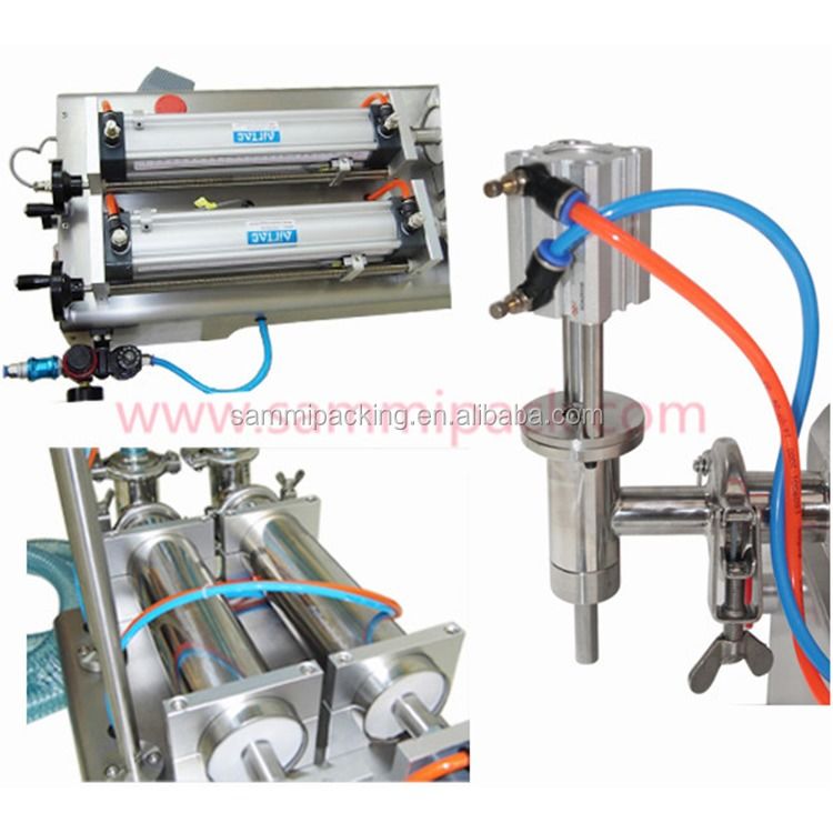 Mesin Pengisi Cairan Pneumatik Berkecepatan Tinggi, Pengisi Minyak Bunga Matahari Berkepala Ganda, Mesin Pengisi Sabun Cairan