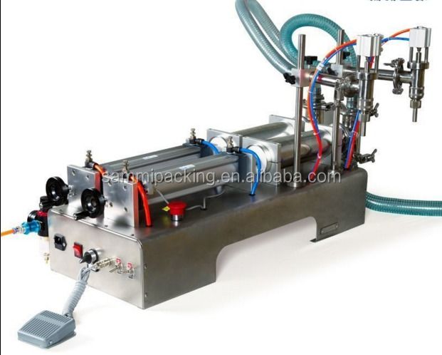 Mesin Pengisi Cairan Pneumatik Berkecepatan Tinggi, Pengisi Minyak Bunga Matahari Berkepala Ganda, Mesin Pengisi Sabun Cairan