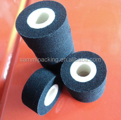 Kualitas Tinggi Suku Cadang Mesin Roller Coding Tinta Panas 36mm*32mm Roller Tinta Cetak Panas Hitam untuk Penandaan Tanggal