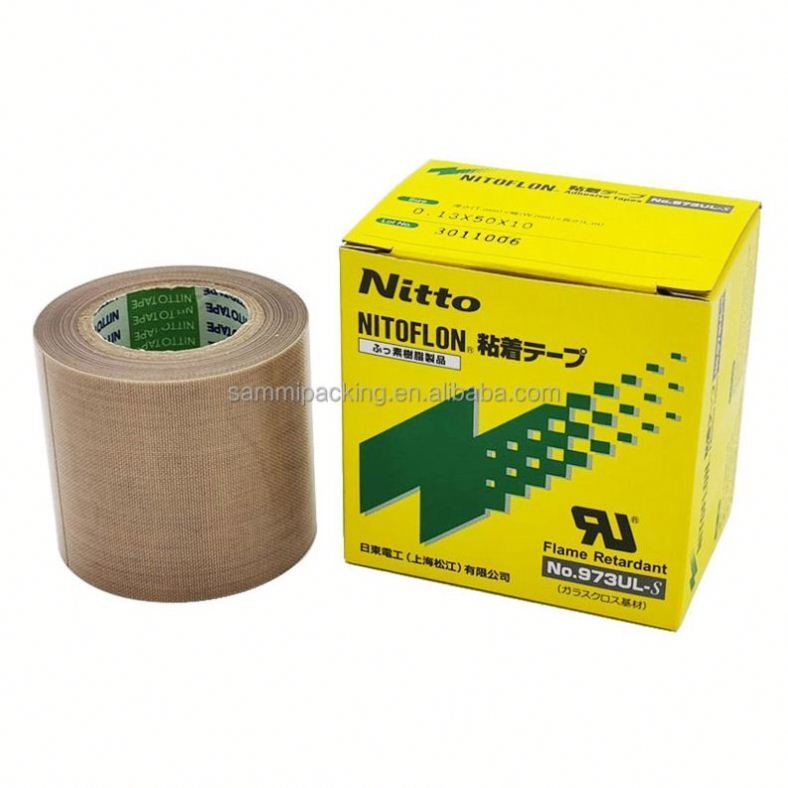 Pita Nitto Denko 973ul 0.08mm*13mm*10m Pita Tahan Panas untuk Isolasi Listrik Tahan Panas