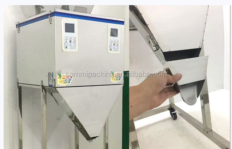 Kualitas tinggi 50-5000g Mesin Pengisian Bubuk Partikel Otomatis Teh Biji Kacang Pengemasan Menimbang Mesin Pengemasan Pengisi