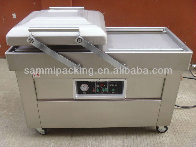 Mesin Pengemas Vakum Ruang Ganda Multifungsi untuk Daging Sapi, Bacon, Ayam, Tahu, Kacang Tanah, Makanan Laut