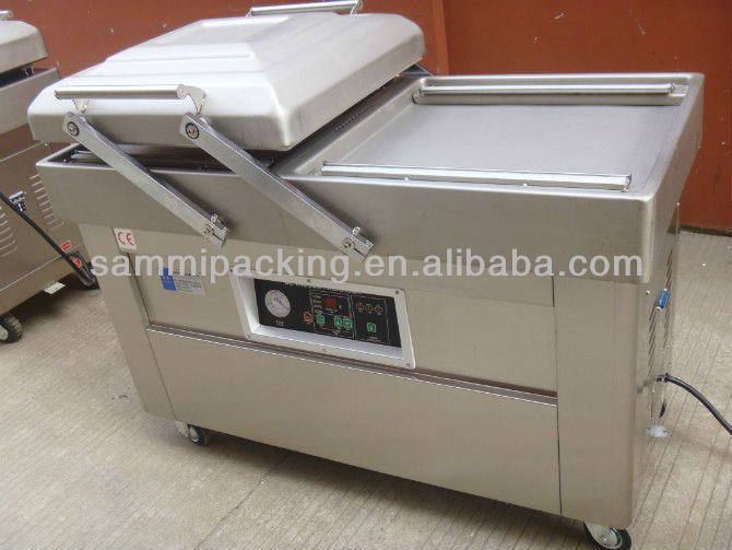 Mesin Pengemas Vakum Ruang Ganda Multifungsi untuk Daging Sapi, Bacon, Ayam, Tahu, Kacang Tanah, Makanan Laut